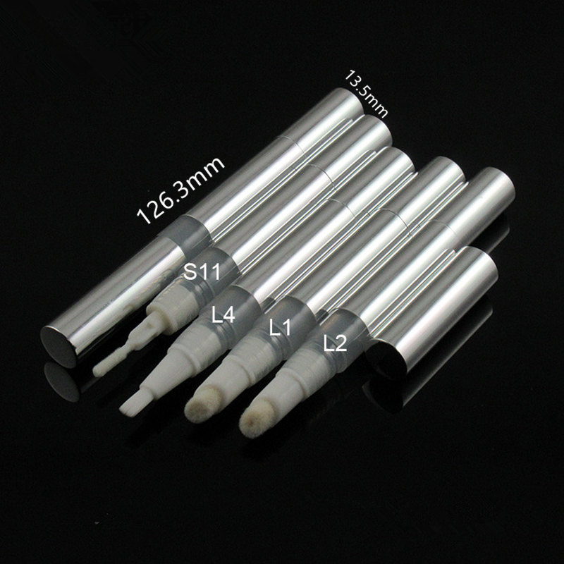 

3ml cosmetic empty pen dispenser, teeth whitening gel pen,lip gloss pen, Aluminium metal pen with different applicators F1846