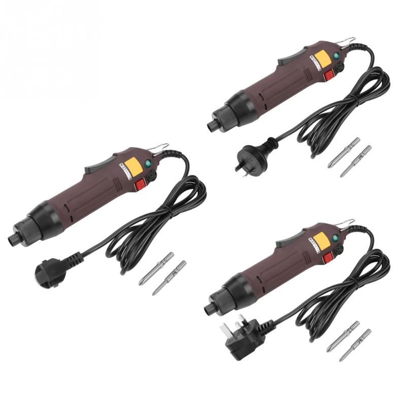 

220V Handheld Straight Shank Electric Screwdriver with 2 Bits Practical Power Tools Set AU UK EU Plug
