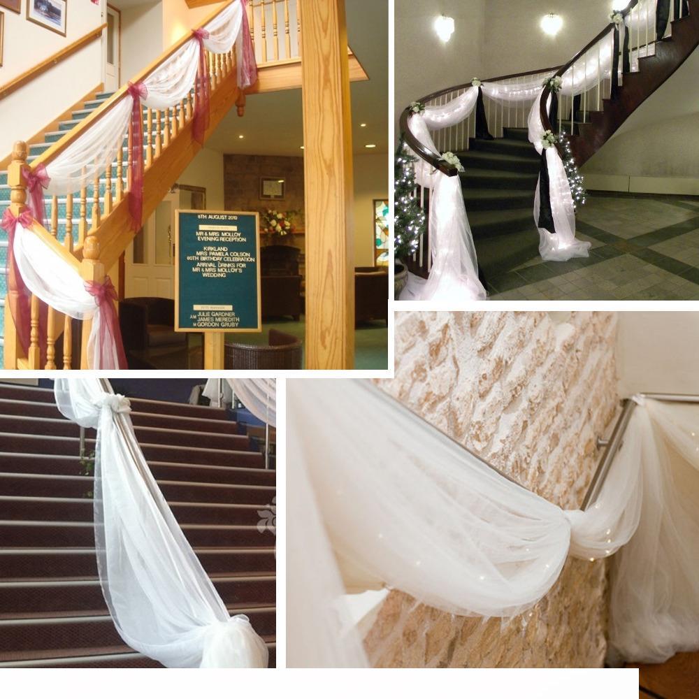 Decoración 3 MTR Voile De Boda Organza Azul Cielo tela del vestido 58/" Nuevo Cortinas