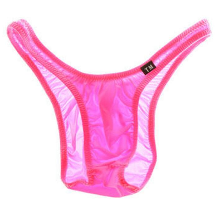 

Men's G-Strings wholesale TM famous new sexy men's underwear low waist elastic silk underwear 5pieces/lot, Yellow