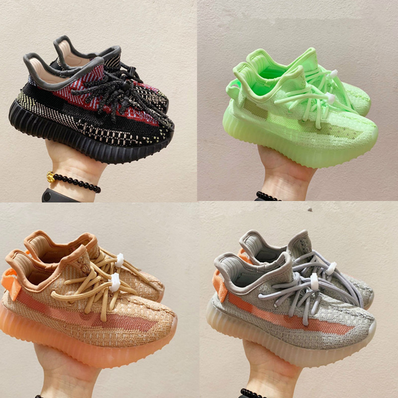 

2020 Kids Infant Designer Shoes Youth Running Shoes Clay Ture Form Static Wave Runner Boy Girl Children Chaussures Pour Enfants, Black