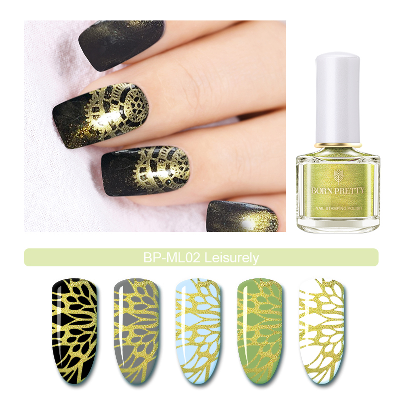 

BORN PRETTY Green Series Stamping Polish 6ml Agate Melody Life Nail Art Plate Lacquer Top Coat Oil Polish Stamping Accessories, Bp-ml02