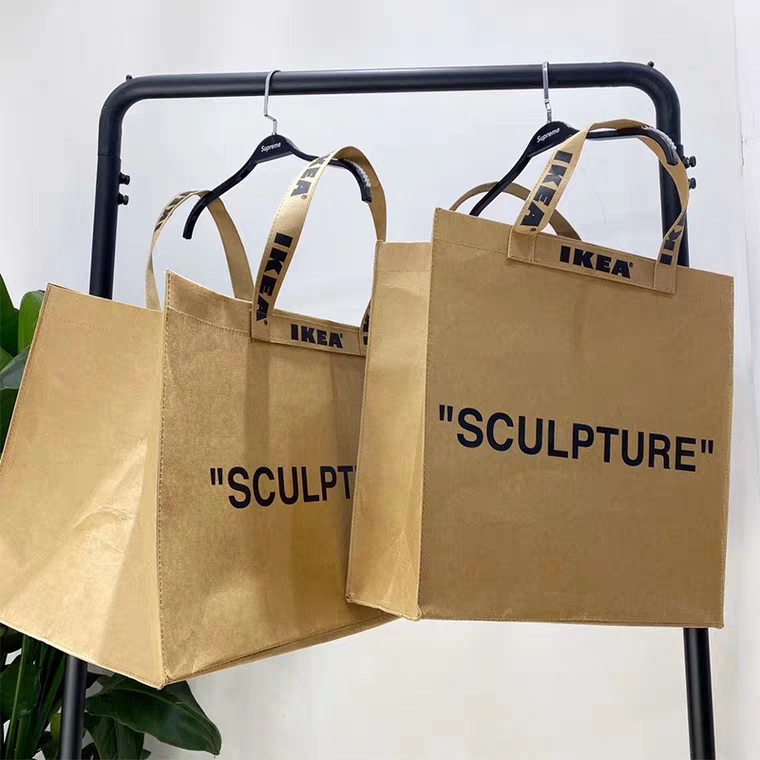 

Wholesale MARKE Joint Kraft Paper Bag Shooping Tote Bags OW Shopping Bag Ins Couple Street Carrying Bag Men And Women Bags Storage Bags