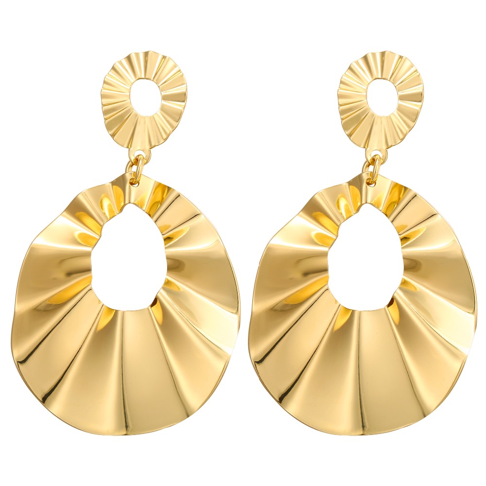 Pour Femmes en alliage de zinc grand Punk Métal Boucles D/'oreilles Bijoux Irrégulier Statement