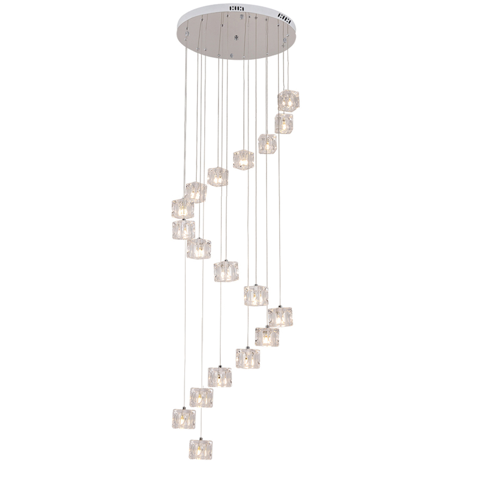Loft Modern Pendant Light Silver Gold Glass Ball Hanging Lamp Hanglamp Kitchen Light Fixture Dining Living Room Luminaire Spiral Lighting-image-399484625