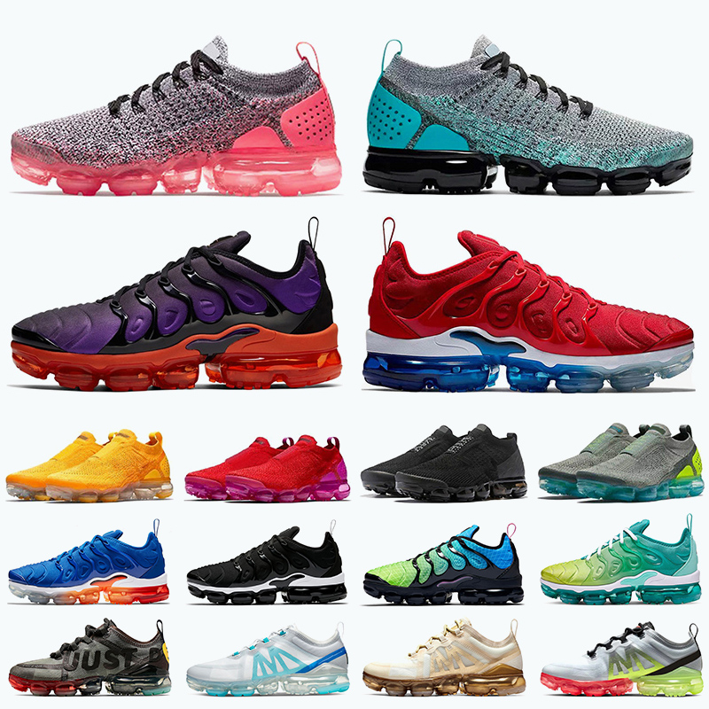 

Fly Knit Tn Plus 2020 Running Shoes Mens Trainers Womens Sneakers Pink Green Voltage Purple USA CPFM tns 2019 Moc Sports Shoes, Item16 pastel mix color 36-40