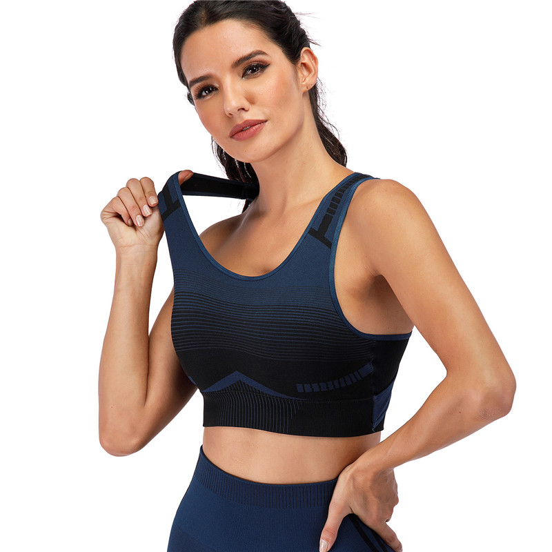 

Women Yoga Top Bra Shockproof Pull Up Gym Bra Breathable Fitness Vest Running Yoga Fitness Training Underwear