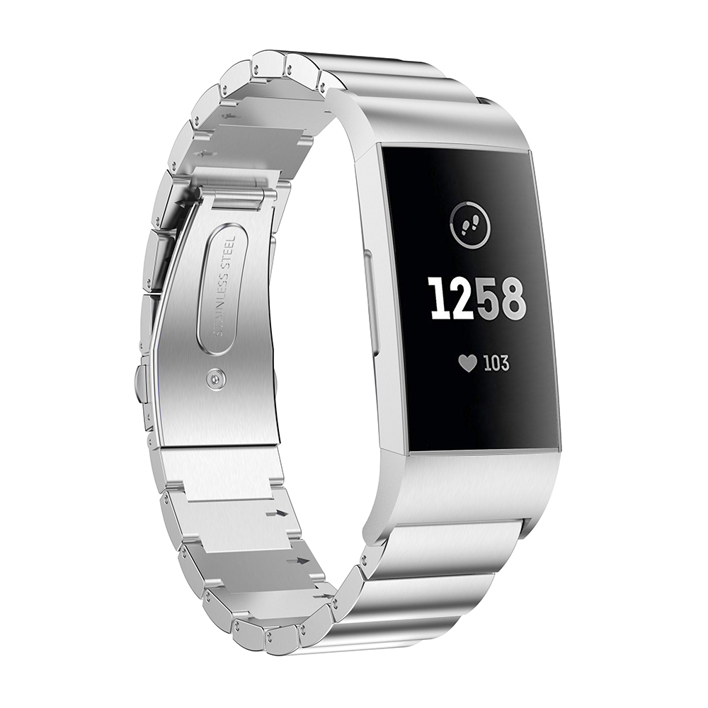 fitbit with stainless steel band