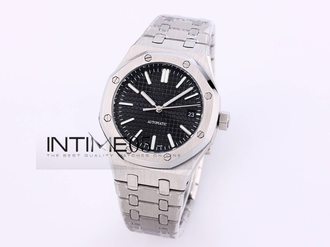 

4 Color 37mm Black Textured Dial Watch Asia Transparent Mechanical Automatic Ladies Women's Watches 15400 Dive Royal Wristwatches, A1