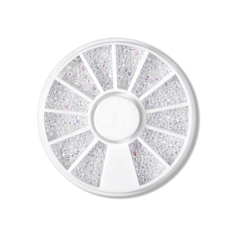 

2 designs acrylic mini nail rhinestone