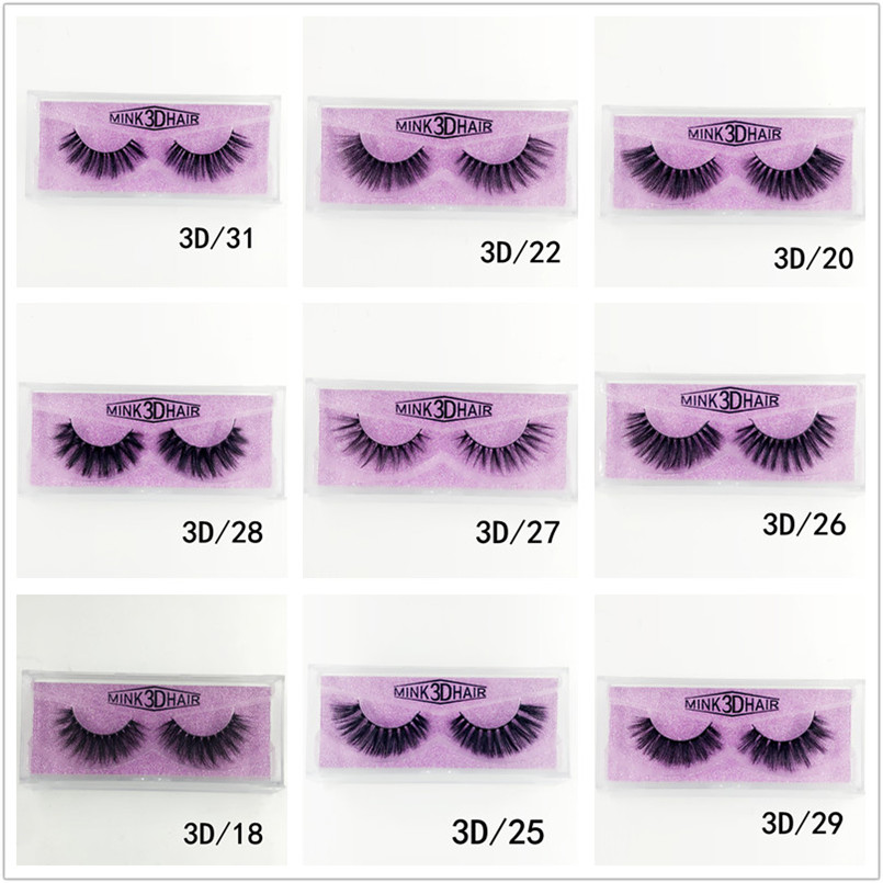 

Medium and long section 3D Mink Eyelashes Eye makeup Mink False lashes Soft Natural Thick Fake Eyelashes 16style DHL free shipping