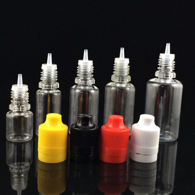 

Electronic Cigarette Ejuice Bottles Empty Bottles Child Proof Plastic Tamper Evident Bottle 5ml 10ml 15ml 20ml 30ml 50ml Pet Dropper Bottle