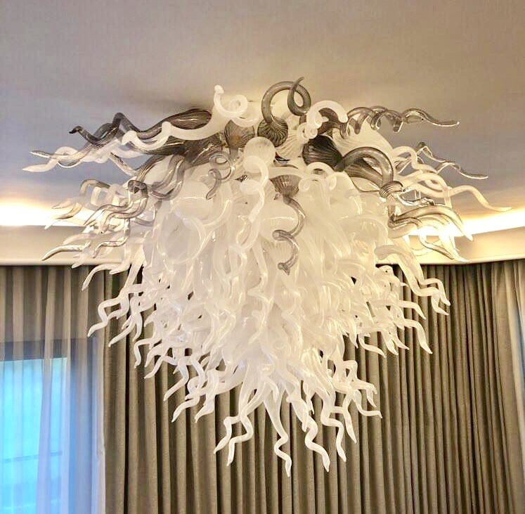 

Living Room Ceiling Lights Decorative Blown Murano Class Chandelier Ceiling-Light LED Flush Mount Home Restaurant Indoor Lighting Decoration