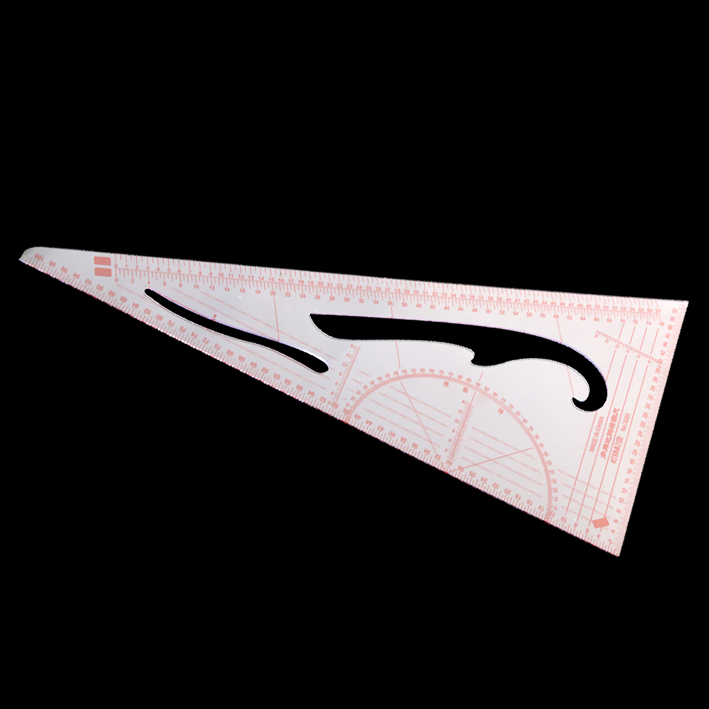 

1:3 1:4 1:5 clothes drawing plate making tailor ruler hand craft sewing tool, Black