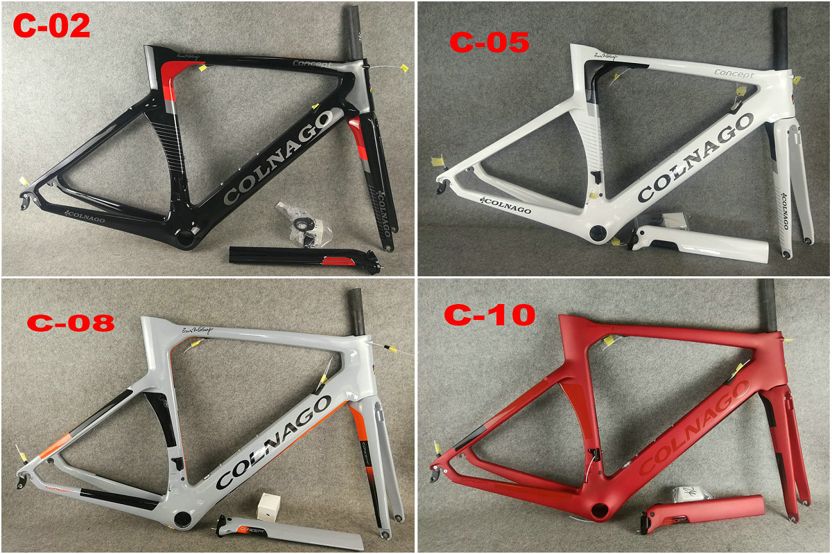 

14 COLORS Colnago Carbon Road Frame full carbon fiber bicycle frame with BB386 Frame XXS/XS/S/M/L/XL, C-02