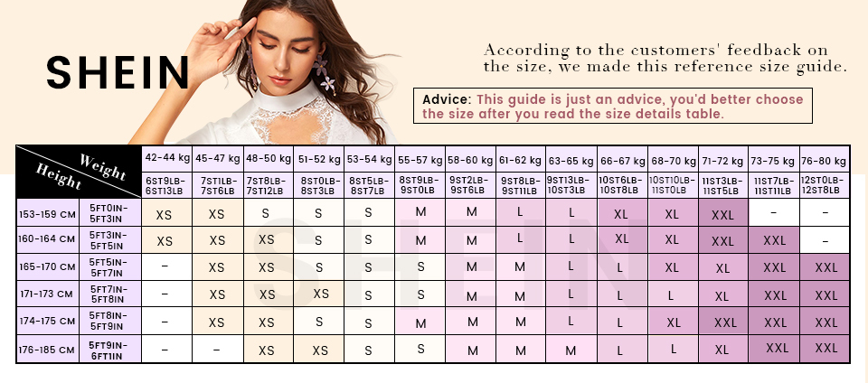 shein shoe size guide
