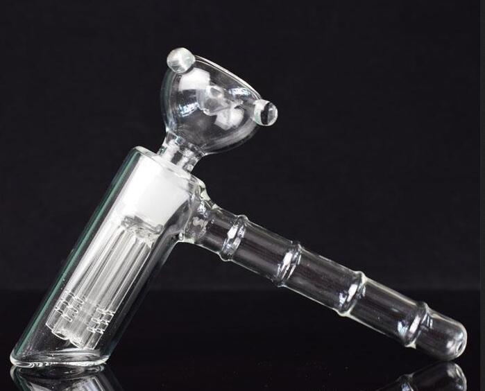 

New glass hammer 6 Arm perc glass percolator bubbler glass water pipe smoking pipes tobacco pipe
