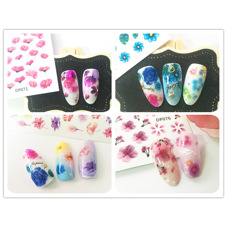 

2 sheet 20 type Fashion DIY Flower Gummed 3D Nail Art Sticker Designs Nail Wraps Stickers Decals Makeup Tattoos Manicure, Dp077 2 sheet