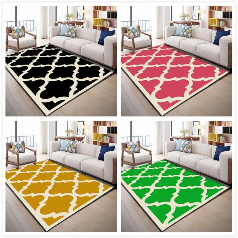 

Nordic Style 3D Printing Carpet Pink/black/yellow/green Home Carpets for Living Room Bedroom Area Rug Kitchen Mats Hallway Rugs