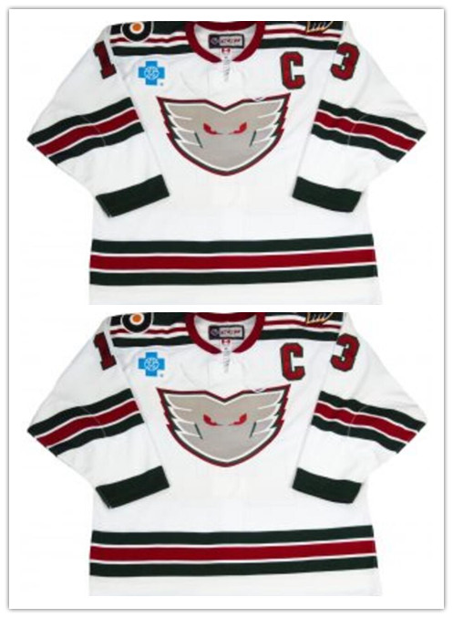 

Custom #13 Lehigh Valley Philadelphia Phantoms Hockey Jersey Embroidery Stitched Customize any number and name Jerseys, Black