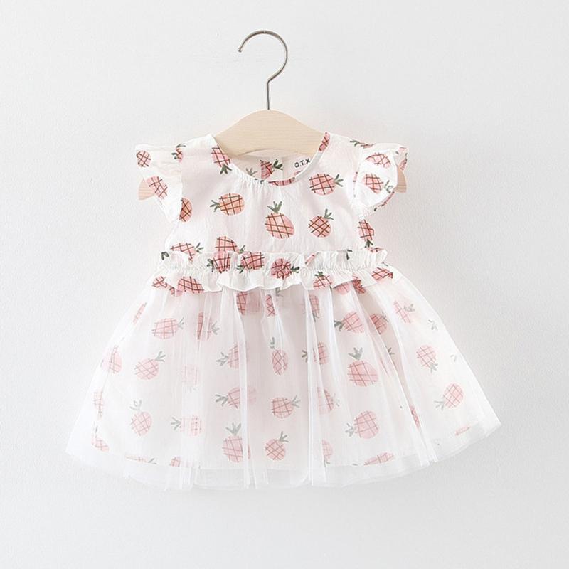 

Baby Girls Clothes Summer Baby Dress Frill Sleeve Newborn Infant Dresses Cotton Pineapple Sleeveless Toddler Girl Dresses, 01