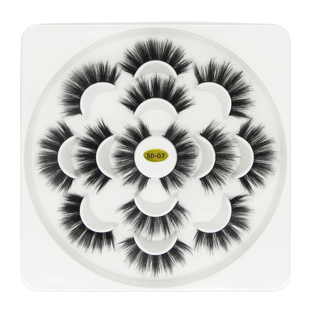 

5D Eyelashes 7 Pairs Thick Natural False Lashes with Flower Shape cases for Beauty Makeup fake Eye Lashes Extension New Styles