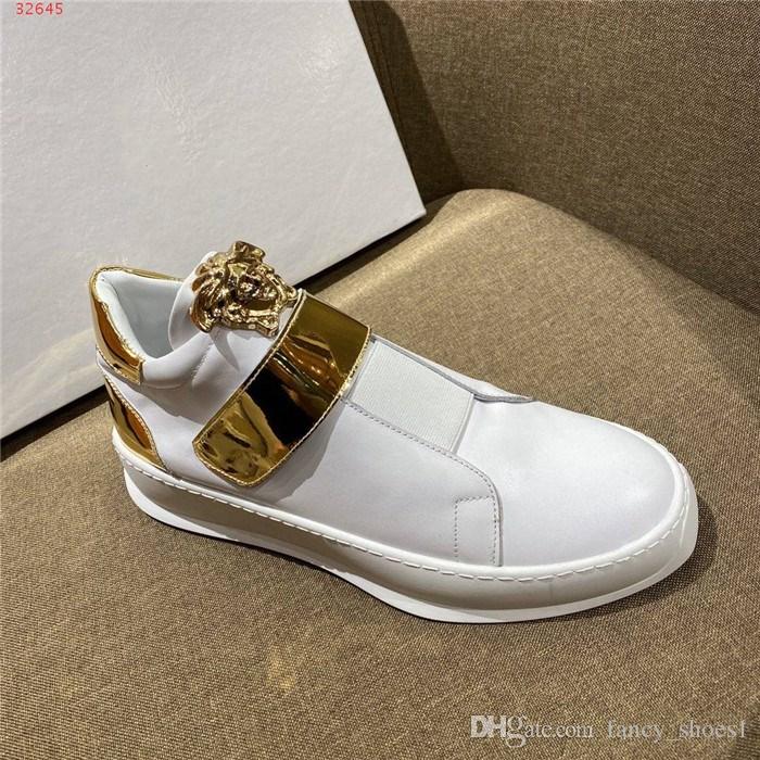 Casual Lace Up With Small White Shoes Mens Shoes Metallic Element
