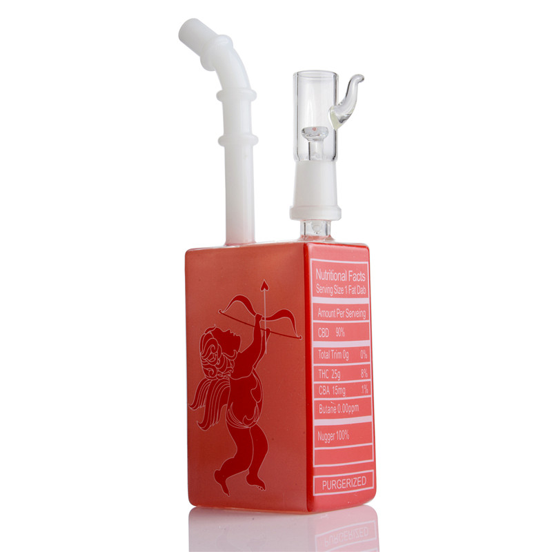 

Bong Box Unique Cupid style Red Heart hookahs Water Pipe Hookah Bubblers Pegasus Crescent Recycler Glass Bongs with 14mm joint