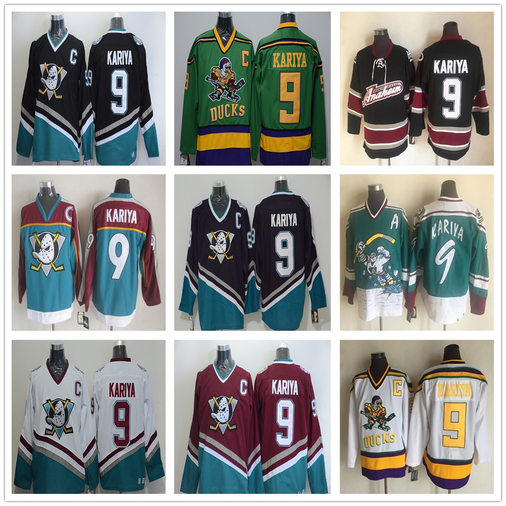 

Mighty Ducks Movie 9 Paul Kariya Jersey Ice Hockey Sport Anaheim Ducks Stadium Se Movie White Purple Black Red Green Orange Stitched Jerseys