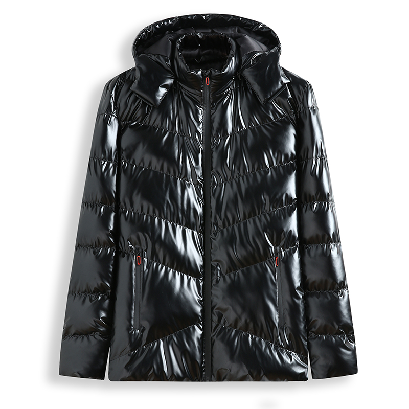 

Large size Men Winter jacket Casual fat Hooded Parka Men Fashion Patchwork Cotton Coat Thick Warm Male Parka Zipper Jacket, Black
