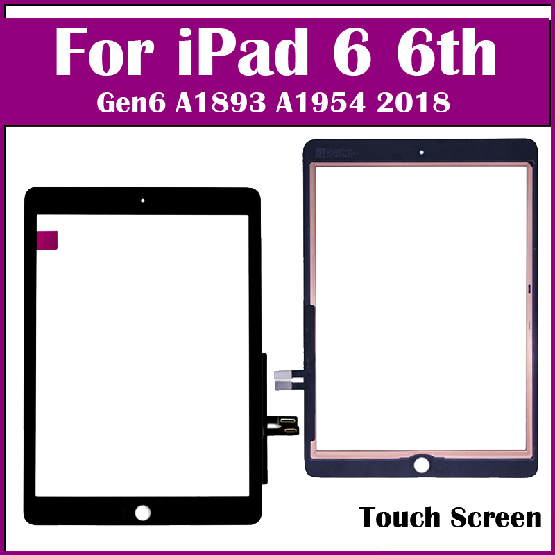 

Original For iPad 6 6th 9.7 inch A1893 A1954 Touch Screen Generation Digitizer Outer LCD Panel Front Glass With Sticker touchscreen