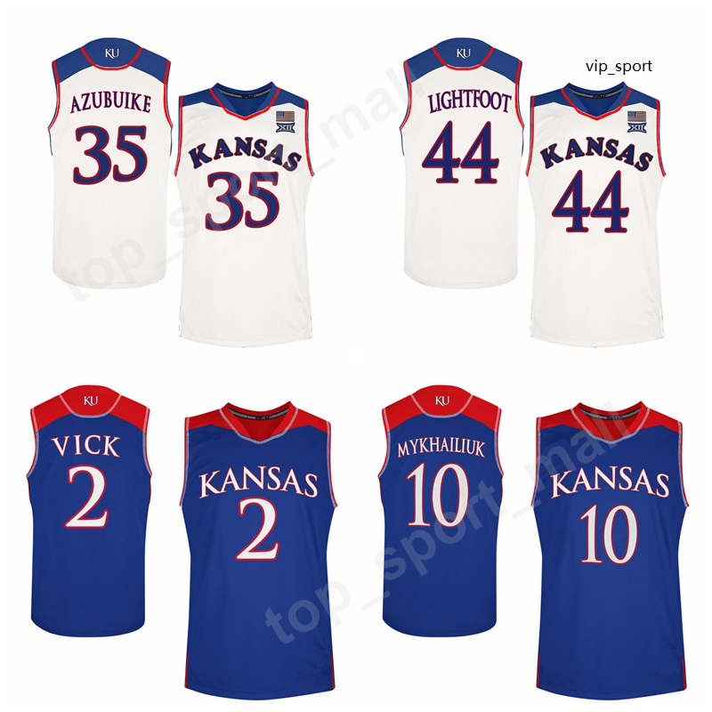 

College Lagerald Vick Jersey Kansas Jayhawks Basketball Sviatoslav Mykhailiuk 0 Marcus Garrett Jerseys Team Malik Newman, White sport