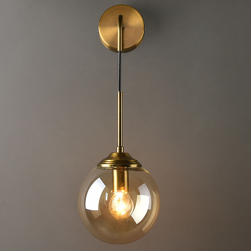 Nordic Luxury Glass Wall Lamps Post Modern Living Room Decoration Wall Light Minimalist Bedroom Bedside Lamp Stairs Aisle led Lighting-image-442955499