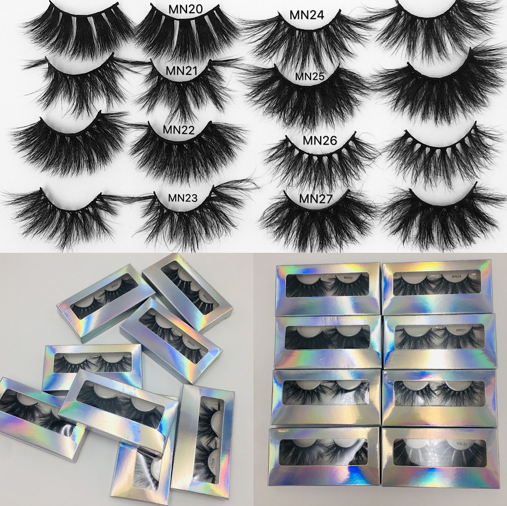 

27mm 25mm lashes 3D Mink Eyelashes Criss-cross False Eyelashes Cruelty Free Volume Mink Lashes Dramatic Eye lashes Makeup Tools