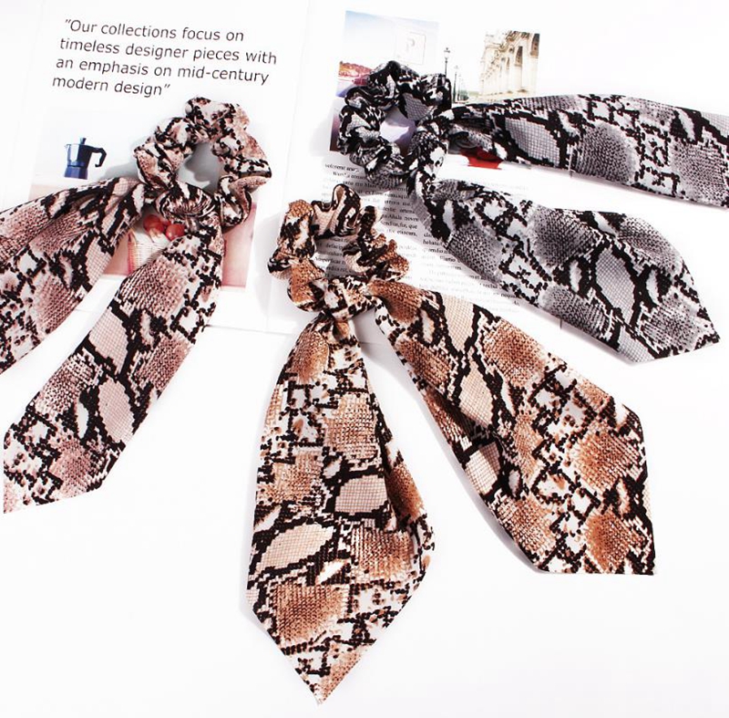 

Leopard Streamers Scrunchies Women Hair Scarf Elastic Bow Hair Rope Ribbon Band Fashion Headwear Girls Hair Accessories 15 Designs DW4964, As pictures