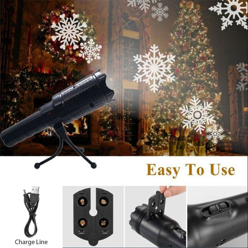 

Landscape Light Xmas Projector Lamp Portable Christmas LED Moving ABS Beautiful