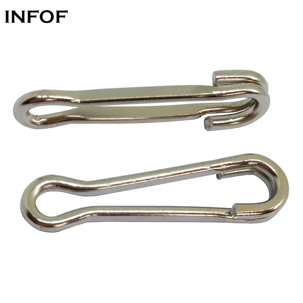 INFOF Brand 500pcs/lot F6013 Fishing Snap Swivel Hawaii Snap Bass Fishing Connector For Lure Carp Fishing Lures Speed Clips-image-413657305