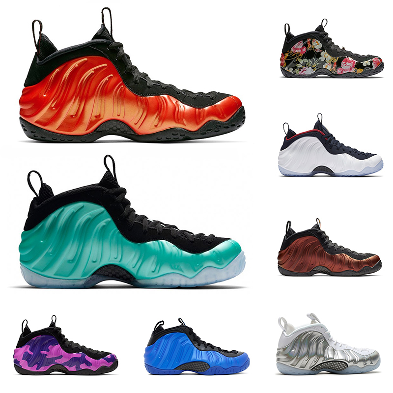 

Hot Foam one Penny Hardaway men basketball shoes USA ABALONE ISLAND GREEN PURPLE CAMO OLYMPIC White silver mens athletic sports sneakers, 6 white silver