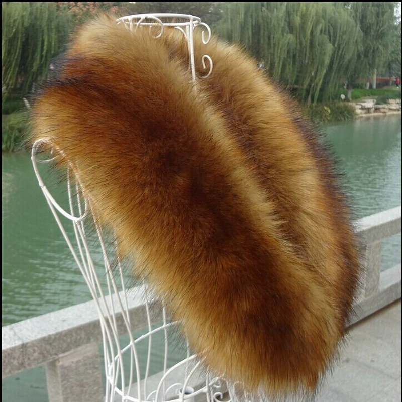 

Womens Winter Fur Collars Scarves Fashion Faux Fur Collar Imitation Fake Raccoon Scarves article wool top hat off cape, 12