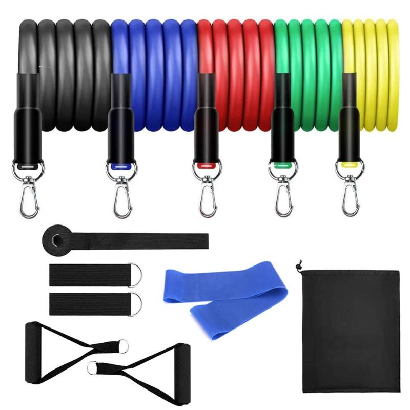 

12pcs Resistance Bands Sets Portable Fitness Gym Workout Bands Strength Training Body Yoga Pilates Sport Pull Rope with Bag