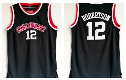 

Oscar Robertson Jersey 12 University Basketball Cincinnati Bearcats College Jerseys Men Black Color Breathable Stitched