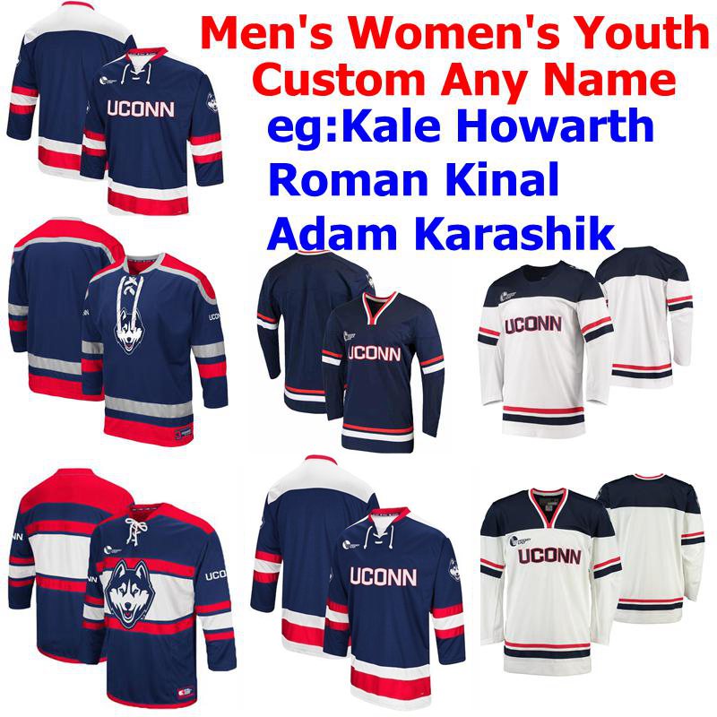 

NACC UConn Huskies Jerseys Mens Carter Turnbull Jersey Tomas Vomacka Harrison Rees John Wojciechowski College Hockey Jerseys Custom Stitched, Womens white