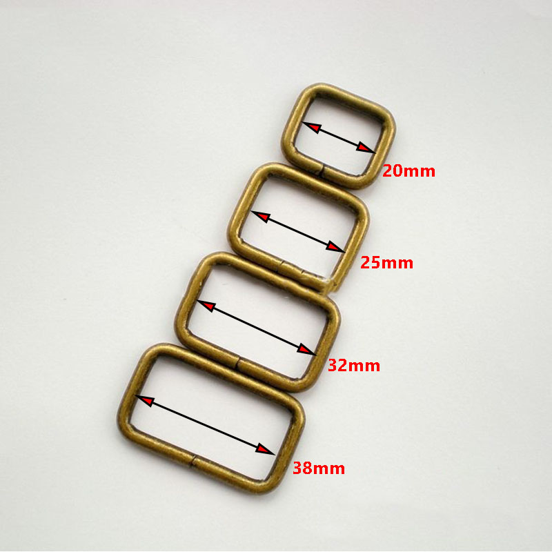 

20/25/32/38MM Bronze Rectangle O D Ring Buckle Adjustable Strap Hook for Bag Belt Ribbon Hardware Accessories