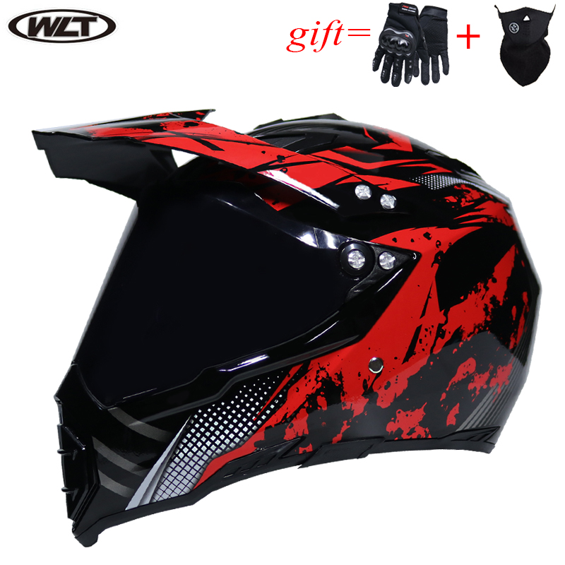 

Motocross Helmets Off Road Motorcycle Motocicleta Capacete Casco Cross Helmet motorcycle helmet Full face visor, Blue