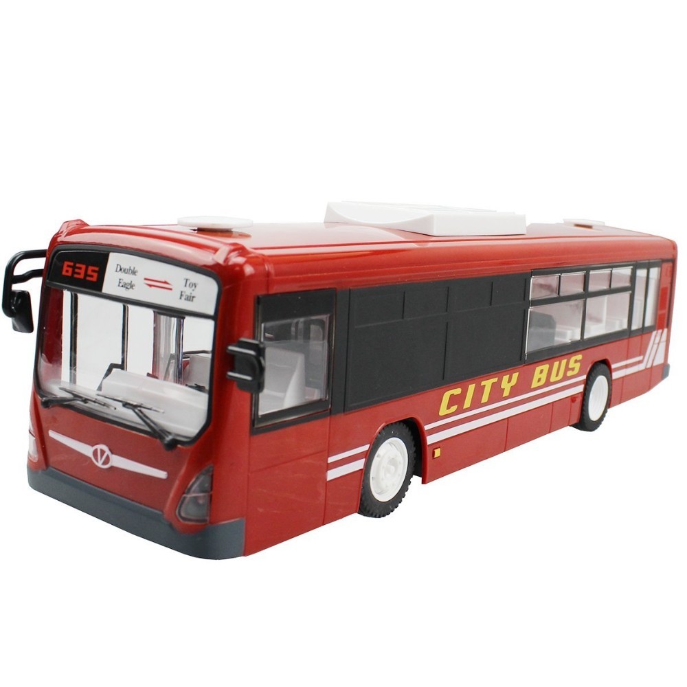 RC Car 6 Channel 2.4G Remote Control Bus City Express High Speed One Key Start Function Bus With