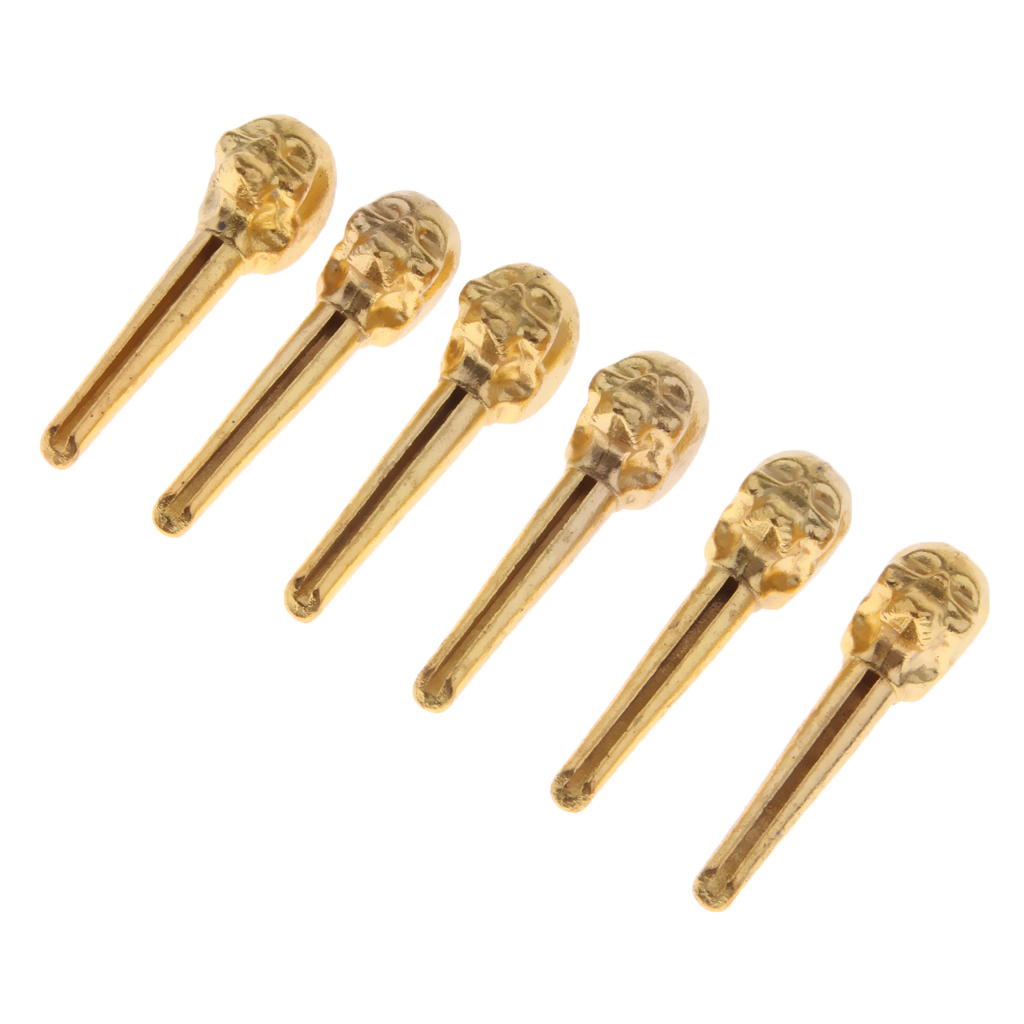 

Musical Instrument Guitar Bridge End Pins Pegs For Folk Guitar 6 Pieces