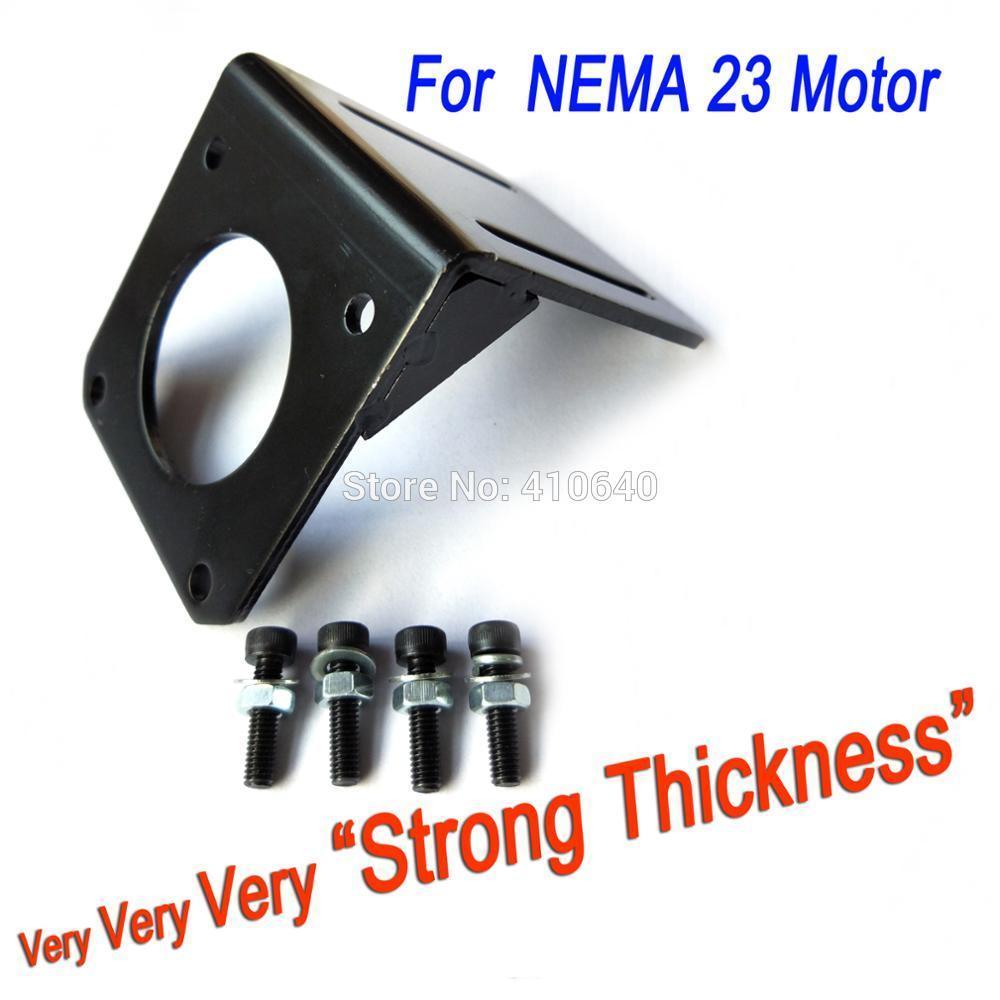 Thick and Strong Mount for NEMA 23 Stepper Motor Screw for free Universal Application THICKER Bracket for 57mm Frame Step Motor-image-463822039