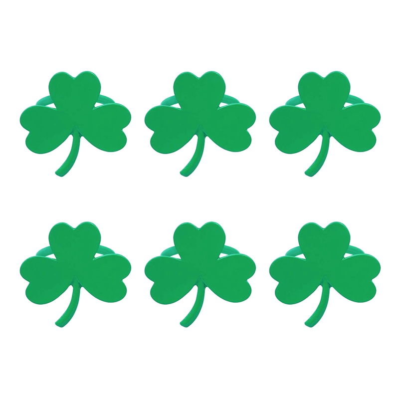 

Shamrock Napkin Rings, Napkin Rings ,Table Decorations for St. Patrick's Day Theme Parties Spring Birthday Daily Dinner Party De