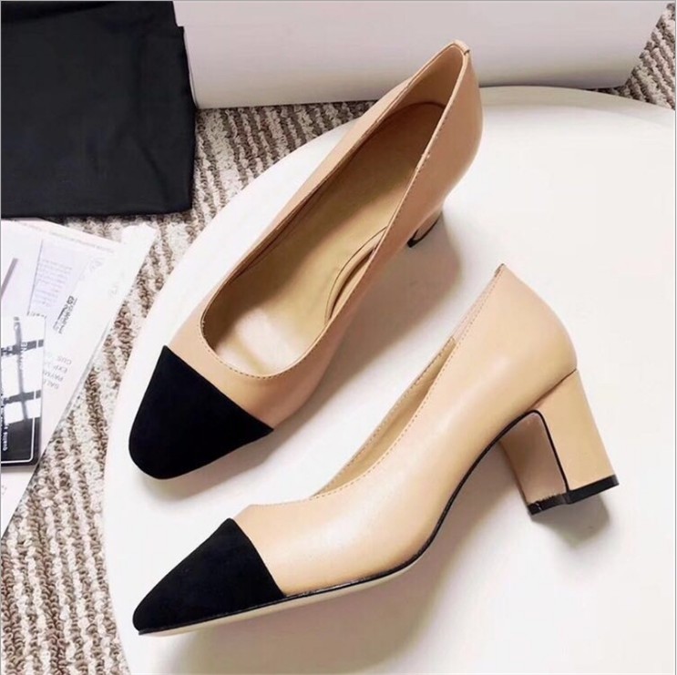 

designer new 23ss Heels Fashion Shoes Genuine Leather Open on Formal Chunky Slingbacks Sandals womens shoes, Ivory