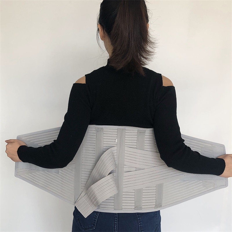 

Widen Orthopedic Waist Support Belt With 4 PCS Steel Plates Men Women Lumbar Support Back Brace Belt Pain Relief New 2020, Light grey